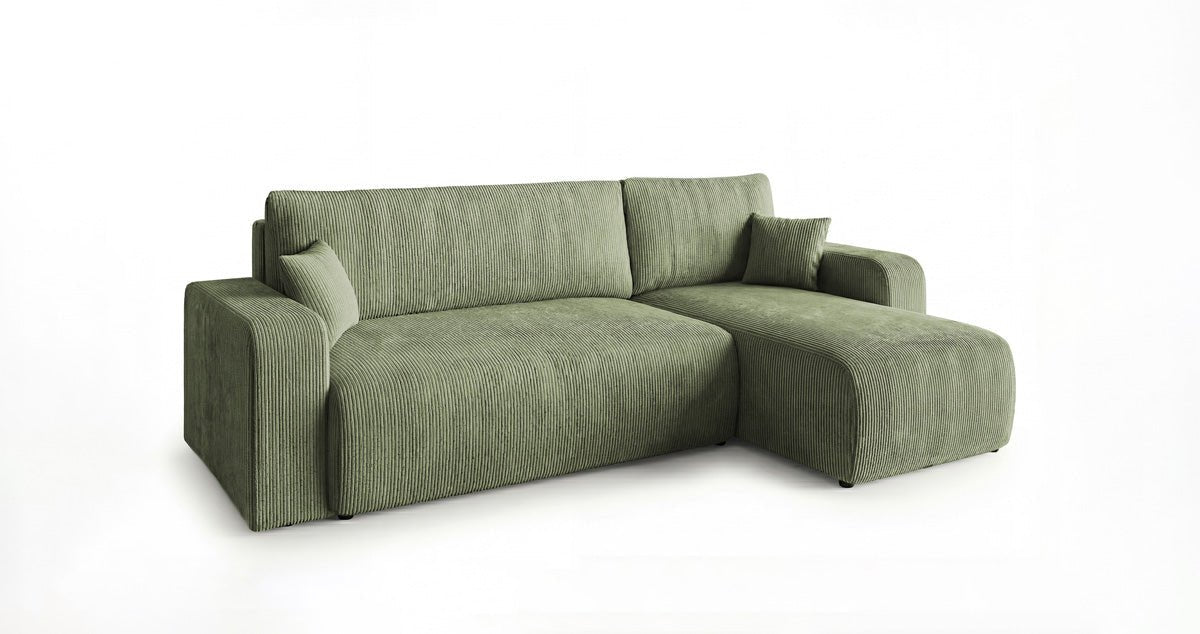 Designer Sofa Calva mit Schlaf- und Klappfunktion in Cord