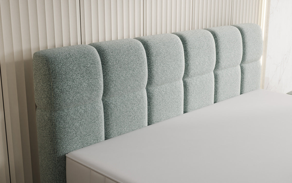 Boxspringbett Nala in Strukturstoff mit Schwebeoptik