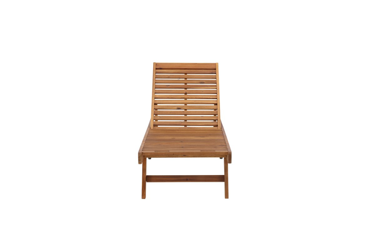 Sonnenliege Olyra - aus Akazienholz mit Rollen