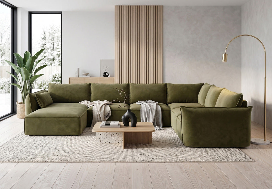 Designer Sofa Nuvola U in Samt