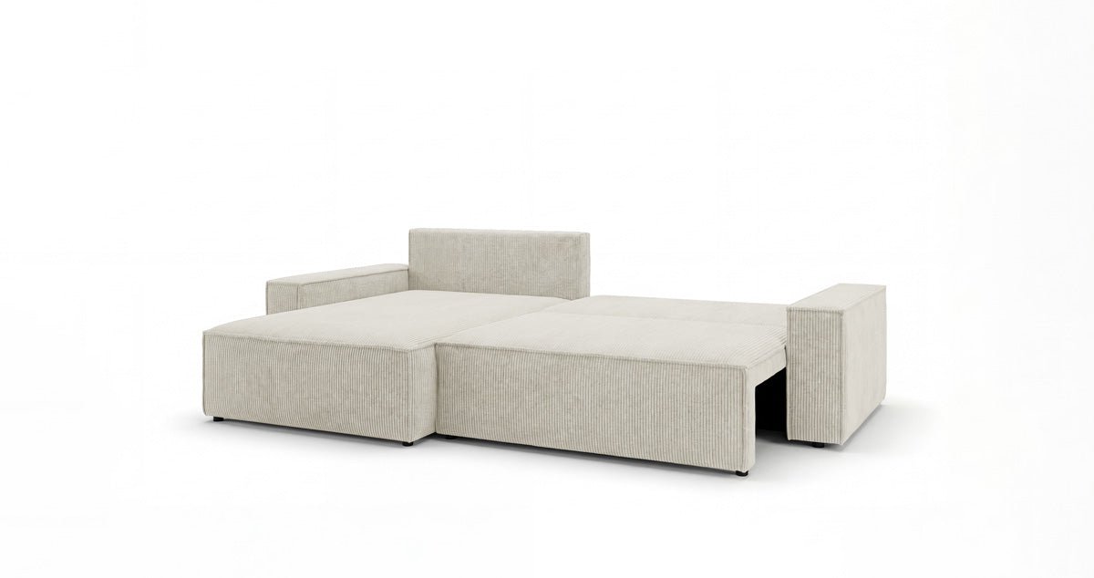 Designer Sofa Vienna mit Schlaf- und Klappfunktion in Cord