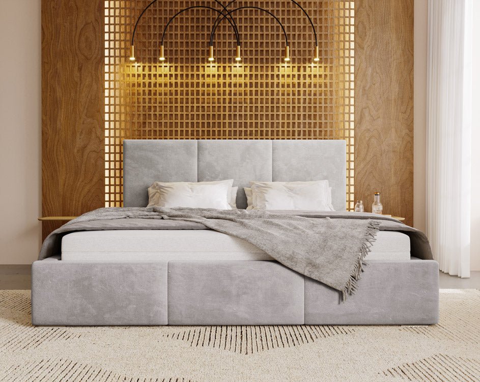 Designer Polsterbett Majestic in Samt mit Stauraum