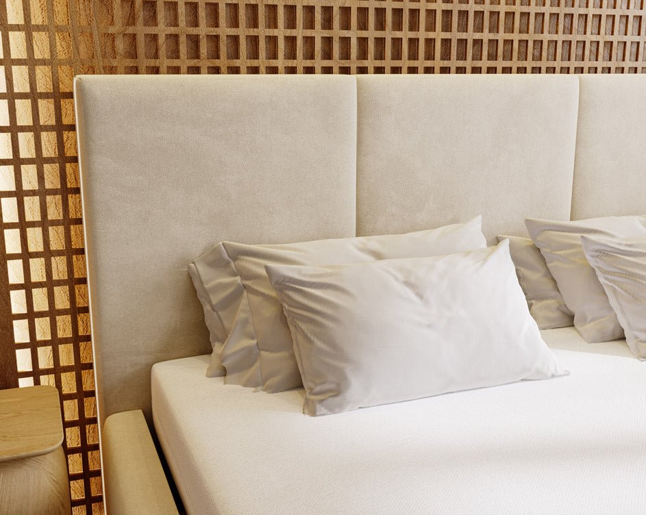 Designer Polsterbett Majestic in Samt mit Stauraum