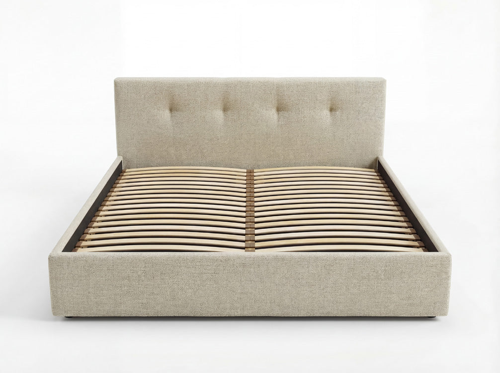 Designer Polsterbett Alva in Samt mit Stauraum