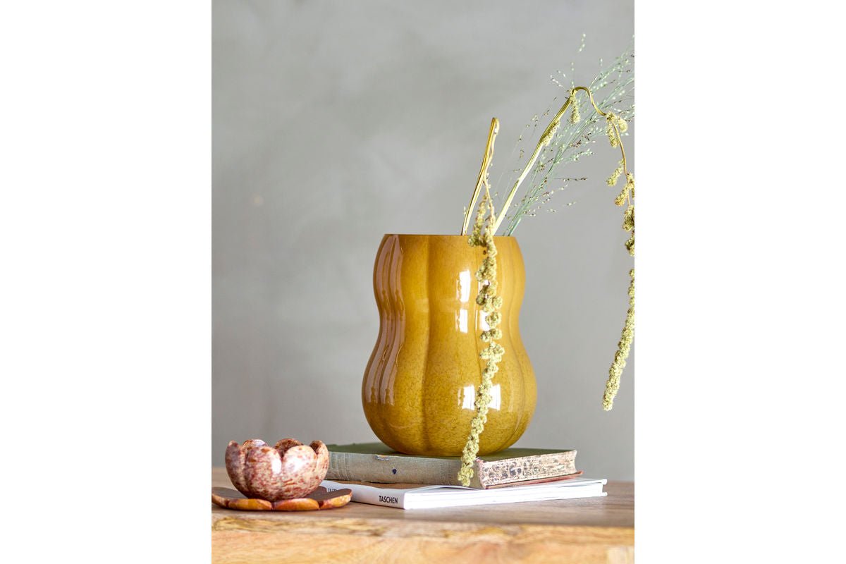 Vase „Brunella“ – Braunes Glas