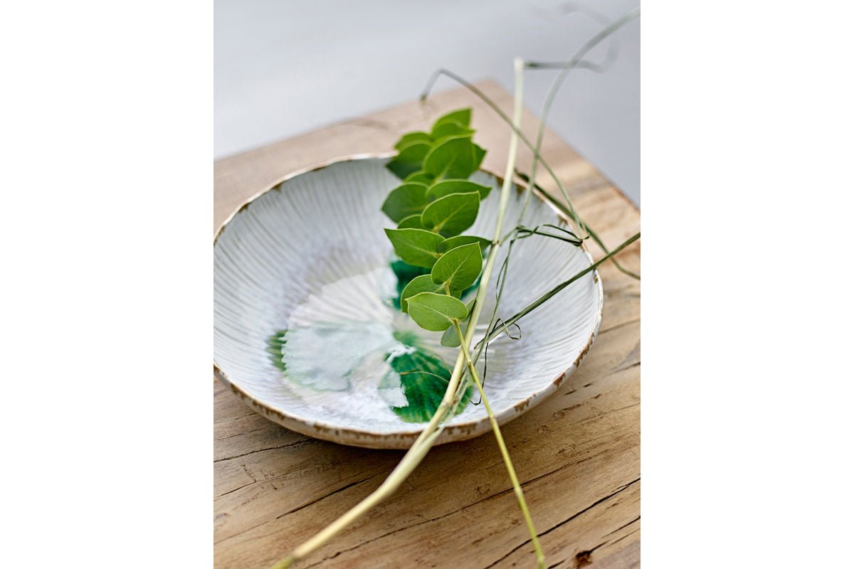 Schale Rio – Steingut mit reaktiver Glasur in Grün