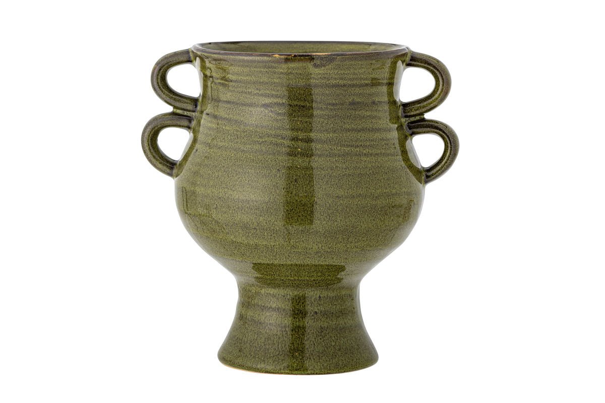 Blumentopf „Selari“ – Grünes Steingut