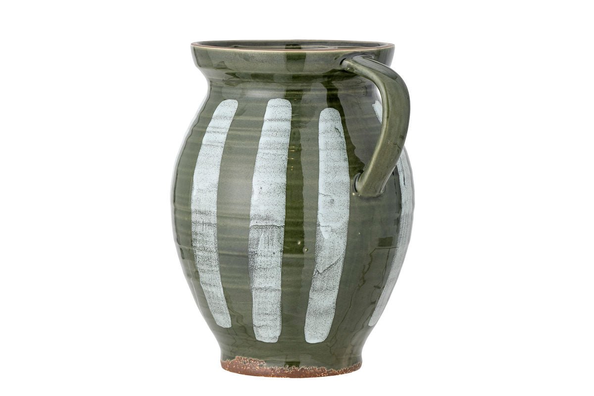Vase „Elvya“ – Grünes Steingut
