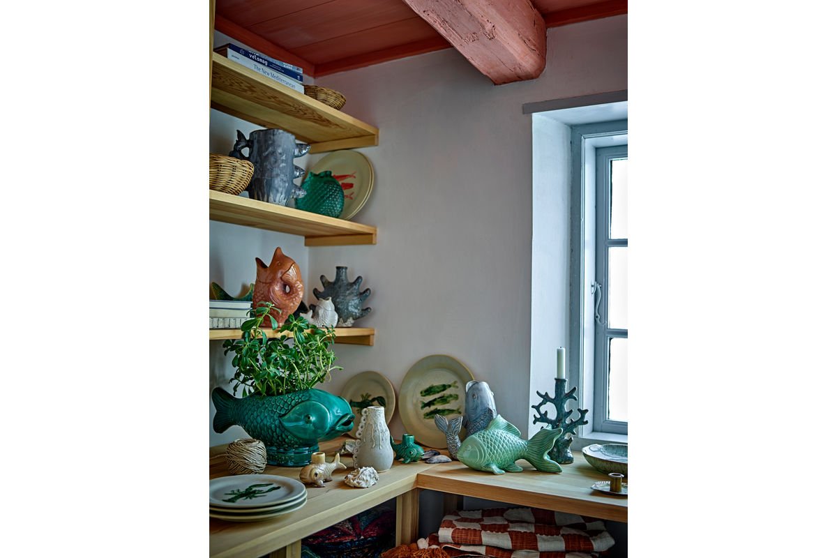 Vase „3 Fishes“ – aus Steingut