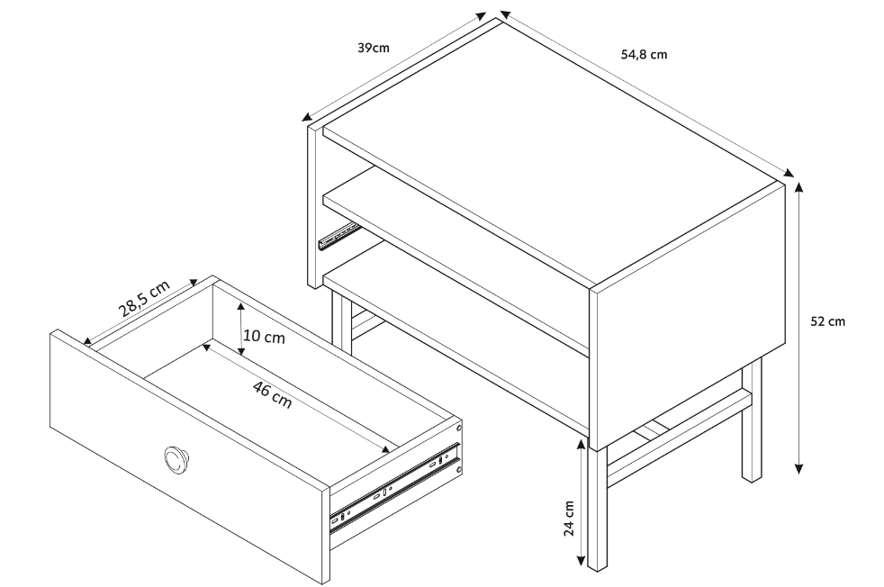 Designer Nachttisch Valencia