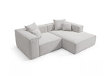 Designer Ecksofa Reno in Bouclé – Sand – Rechts