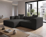 Designer Ecksofa Reno in Bouclé – Anthrazit – Links