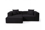 Designer Ecksofa Reno in Bouclé – Anthrazit – Links