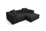 Designer Ecksofa Reno in Bouclé – Anthrazit – Rechts
