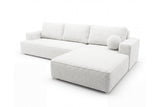 Designer Ecksofa Vanto in Bouclé – Weiß – Rechts