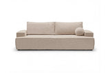 Designer 3 Sitzer Sofa Mira in Bouclé mit Schlaffunktion & Stauraum – Beige