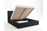 Designer Polsterbett Siena in Samt – Schwarz