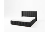 Designer Polsterbett Viola in Samt – Schwarz
