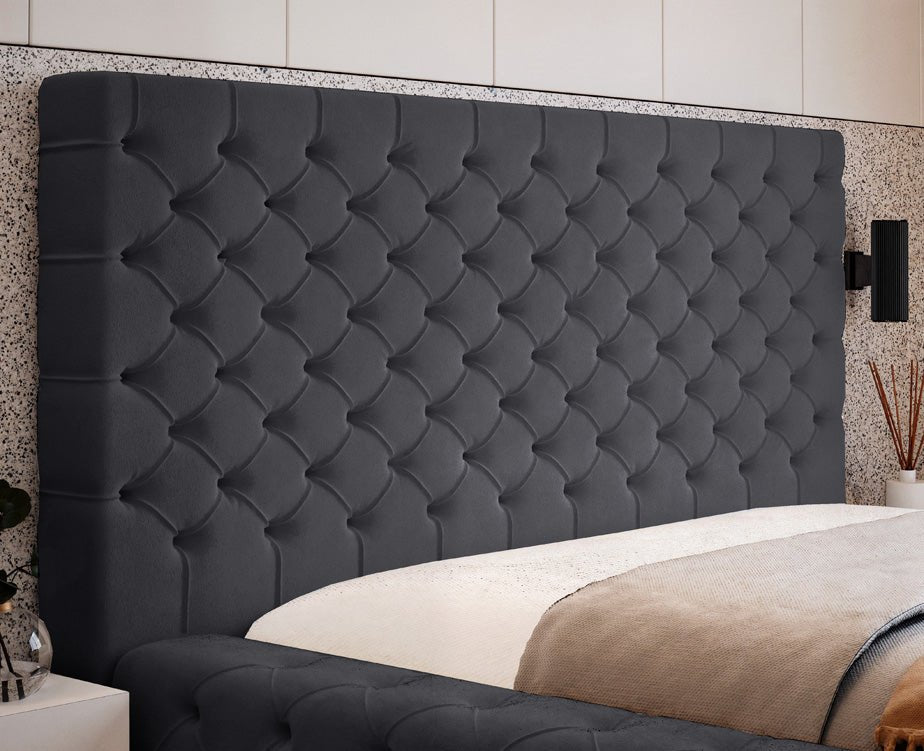 Designer Polsterbett Lana Samt mit Stauraum