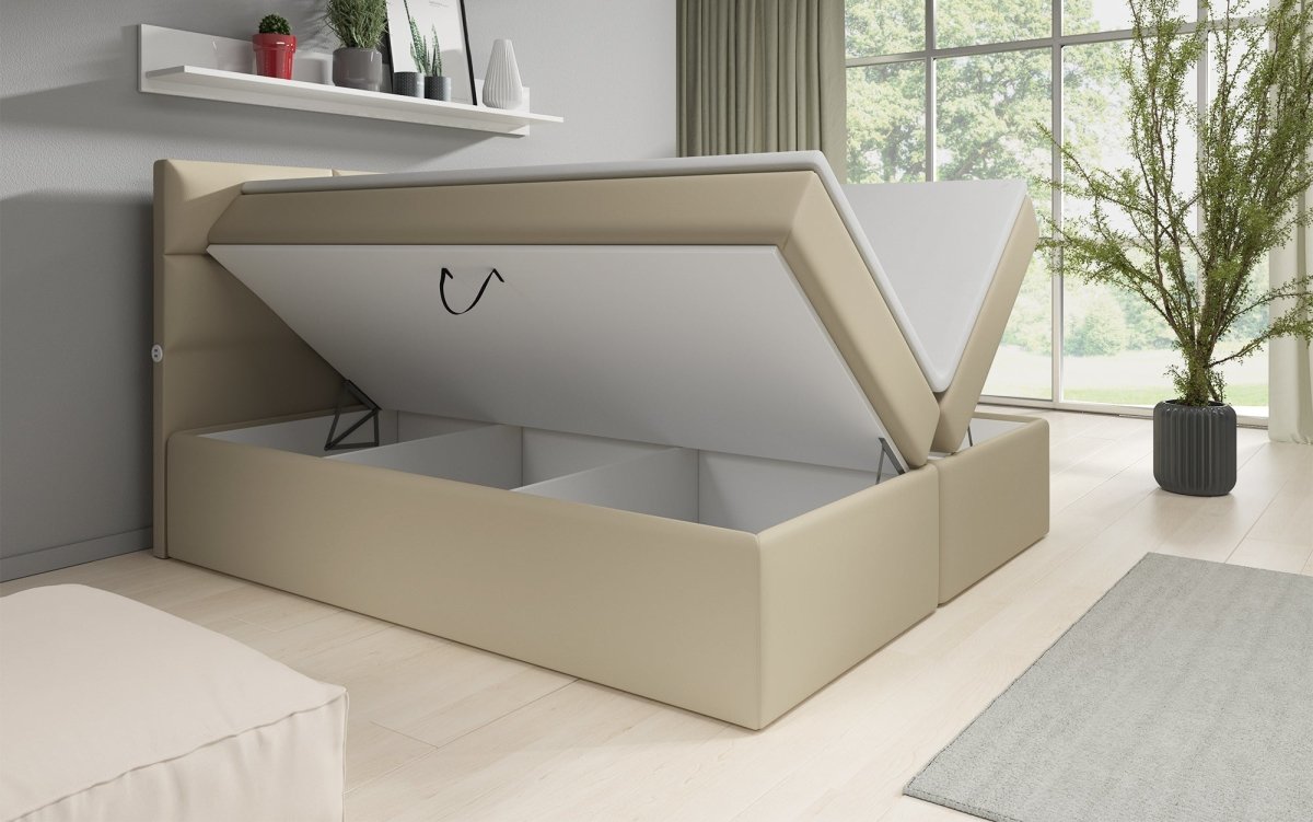 Boxspringbett Carito mit USB und Stauraum - Luxusbetten24