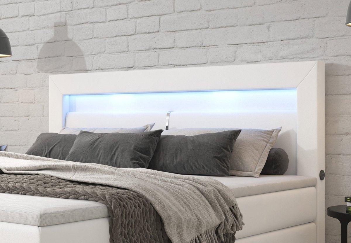 Boxspringbett Repos mit LED und USB - Luxusbetten24