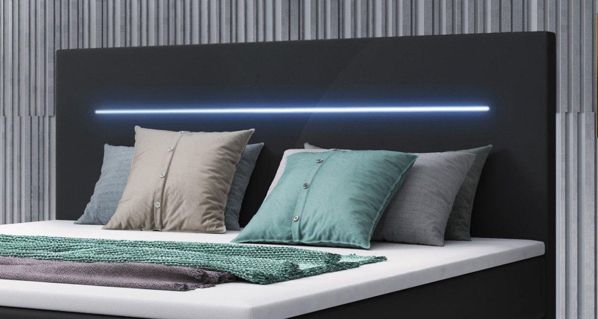 Boxspringbett Sejour mit LED u. Stauraum - Luxusbetten24