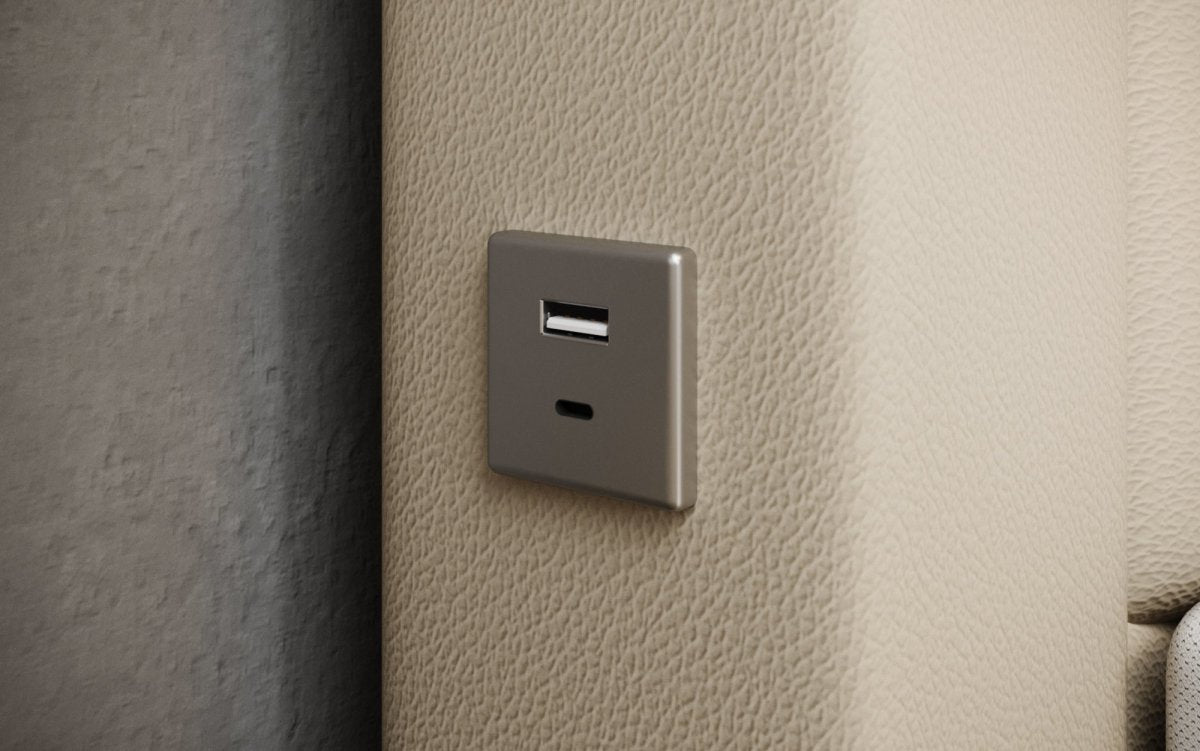 Boxspringbett Tesero mit USB, RGB und Stauraum - Luxusbetten24