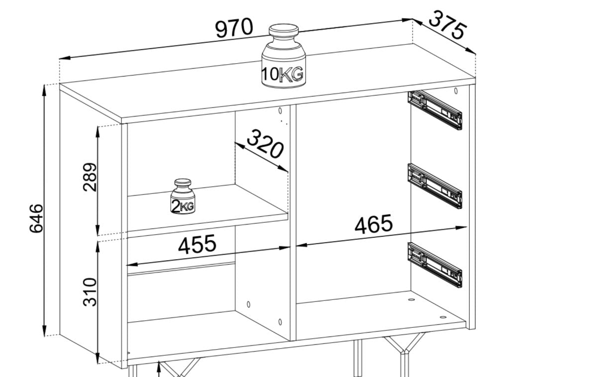 Designer Kommode Rilora III - Luxusbetten24