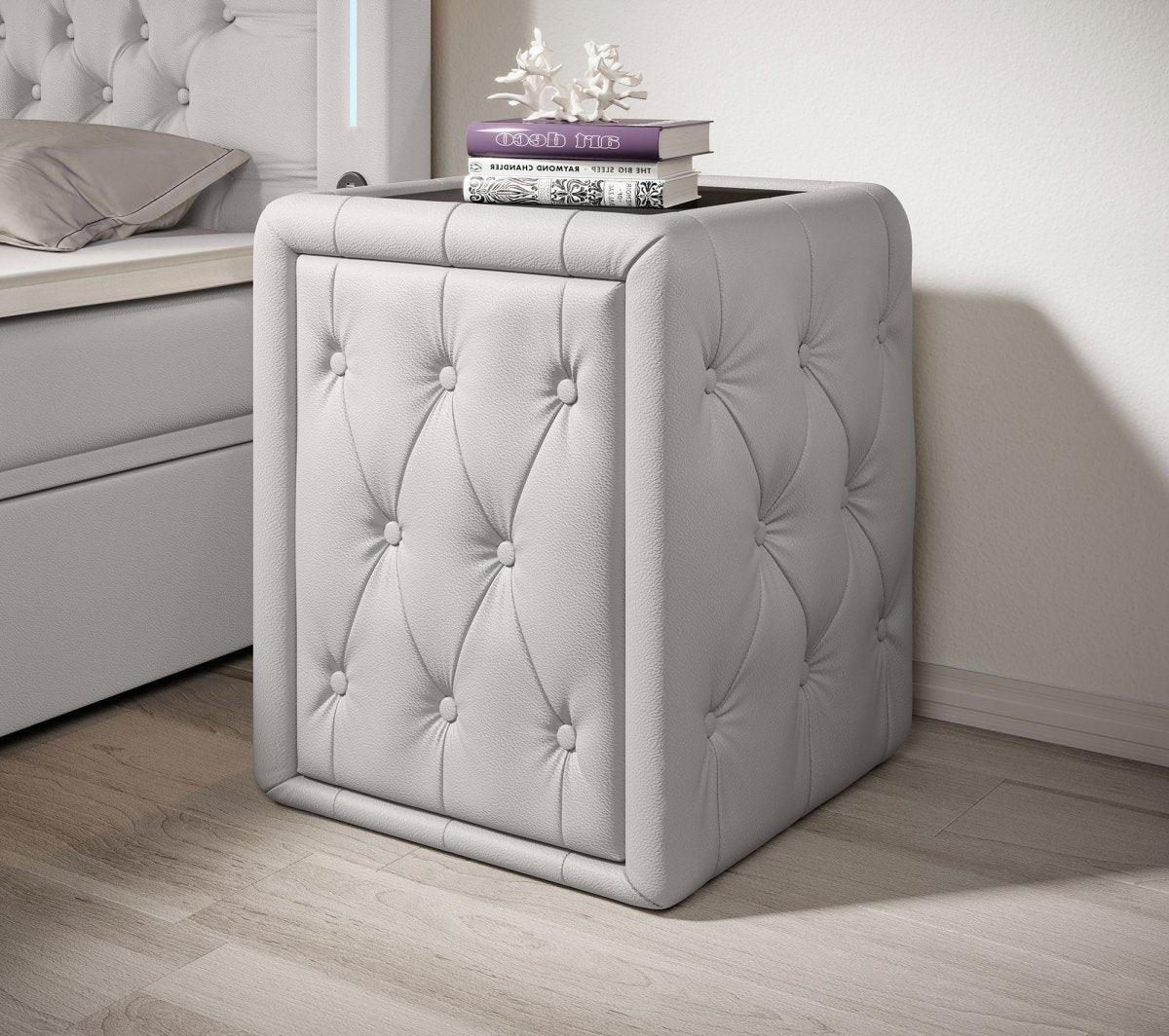 Designer Nachttisch Evora (Kunstleder) - Luxusbetten24