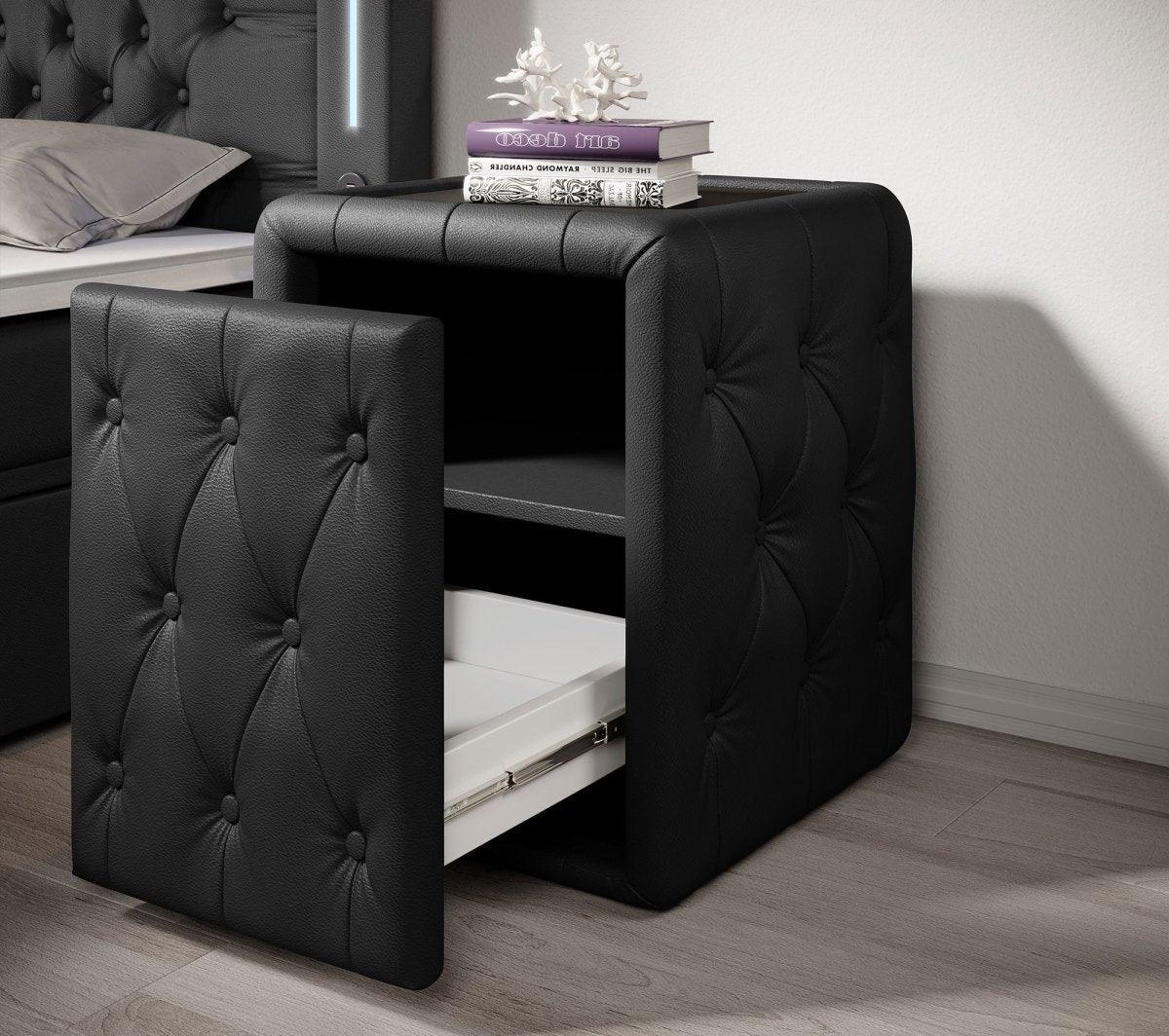 Designer Nachttisch Evora (Kunstleder) - Luxusbetten24