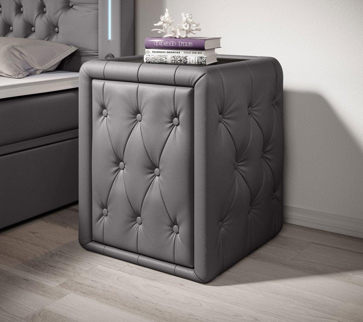 Designer Nachttisch Evora (Kunstleder) - Luxusbetten24