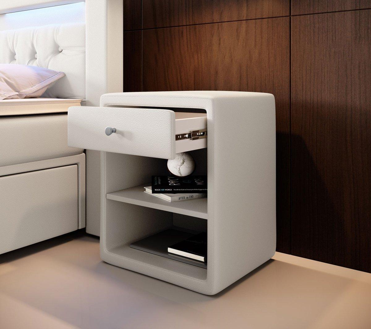 Designer Nachttisch Sky (Kunstleder) - Luxusbetten24