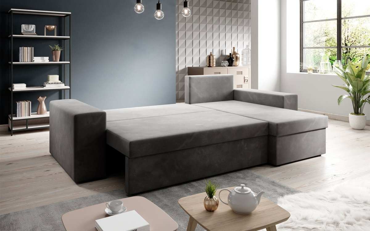 Designer Sofa Denver mit Schlaf- und Klappfunktion - Luxusbetten24