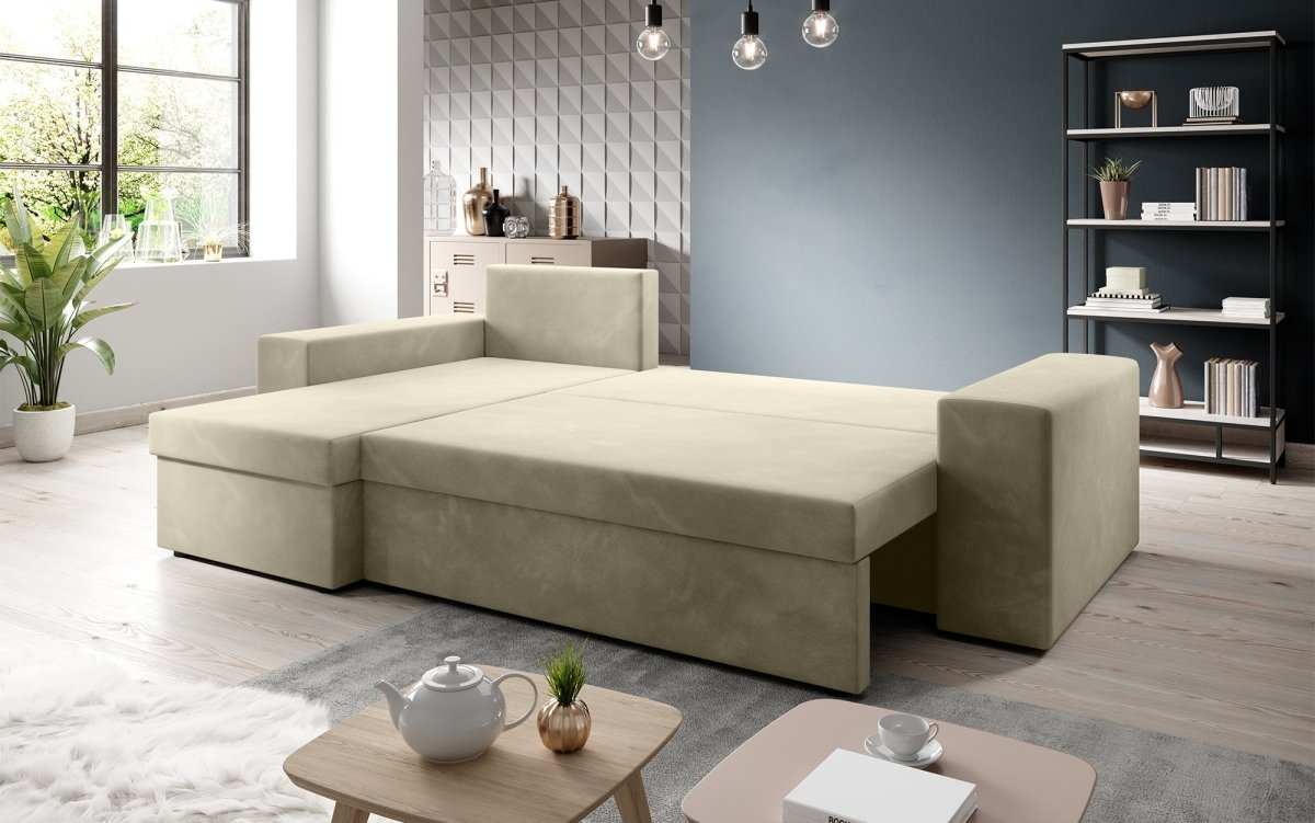 Designer Sofa Denver mit Schlaf- und Klappfunktion - Luxusbetten24