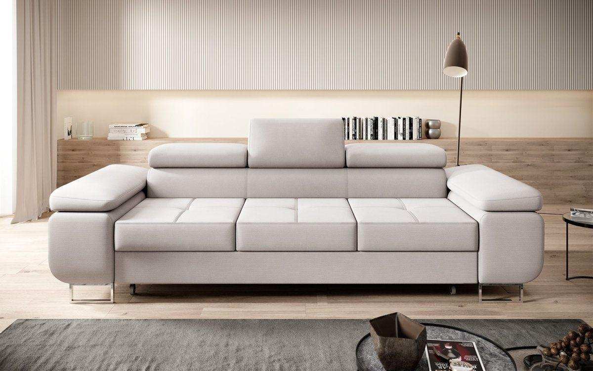 Designer Sofa Triora mit Schlaffunktion (Stoff) - Luxusbetten24