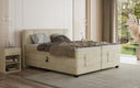 Box spring bed Noela velvet electrically adjustable