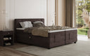Box spring bed Noela velvet electrically adjustable