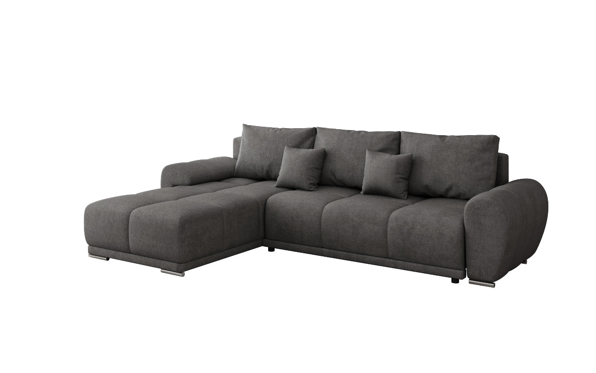 Designer sofa Leni L with sleeping and folding function in fabric