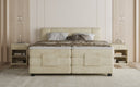 Box spring bed Noela velvet electrically adjustable