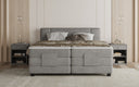 Box spring bed Noela velvet electrically adjustable