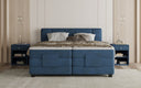Box spring bed Noela velvet electrically adjustable