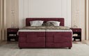 Box spring bed Noela velvet electrically adjustable