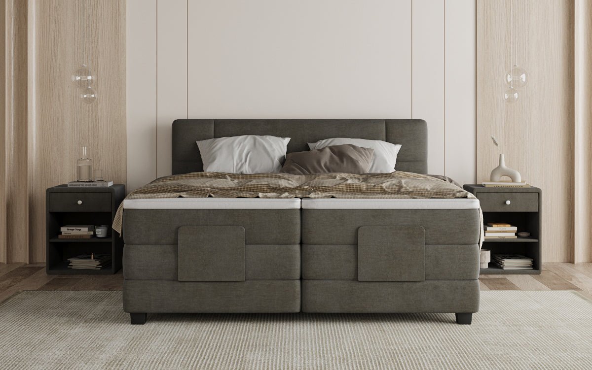 Boxspringbett Noela Samt elektrisch verstellbar