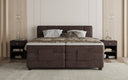 Box spring bed Noela velvet electrically adjustable