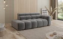 Designer Sofa 3-Sitzer mit Chaise Longue Mia in Chenille