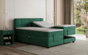 Box spring bed Noela velvet electrically adjustable