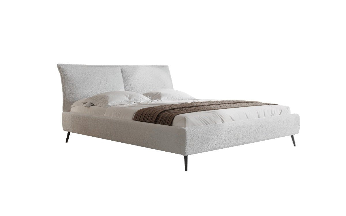Designer Upholstered Bed Zoe Bouclé with Storage