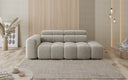 Designer Sofa 3-Sitzer mit Chaise Longue Mia in Chenille