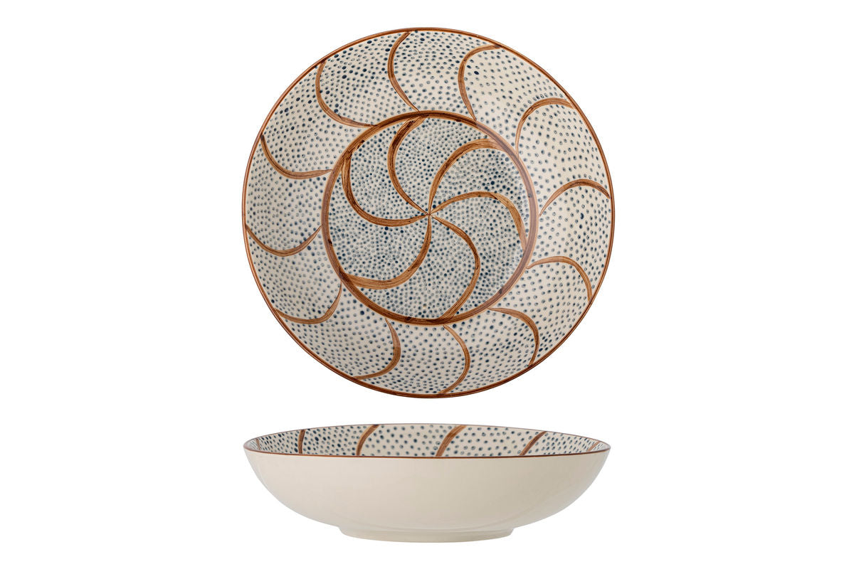 Bowl Riona – Stoneware with Hand-Painted Pattern