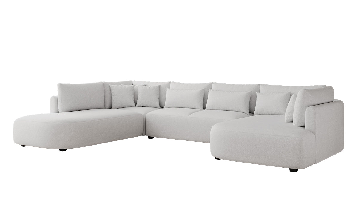 Designer sofa Ando - sectional sofa in textured fabric